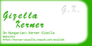 gizella kerner business card